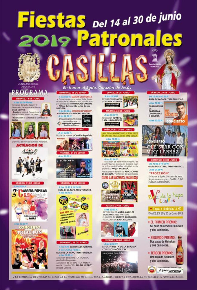 Fiestas patronales en honor al Sagrado Corazón de Jesús 2019 Casillas